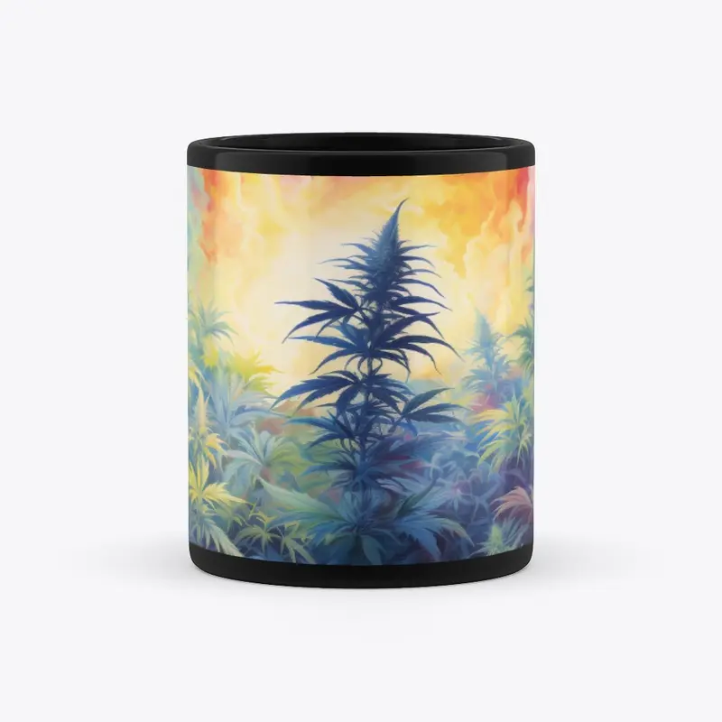 Cannabis Plants-Style Tea Cup