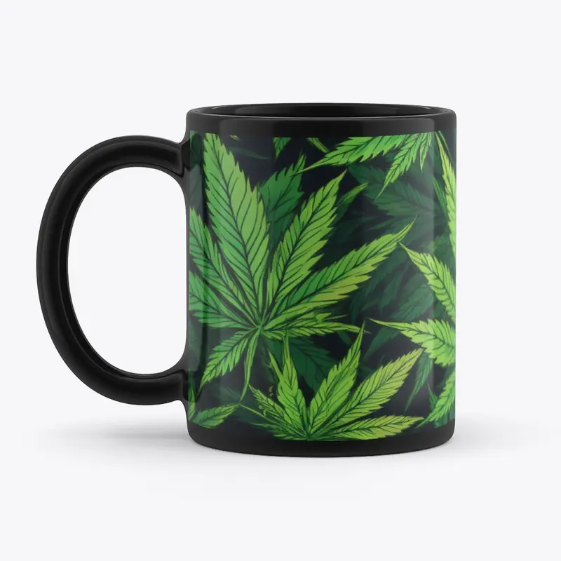 Cannabis Leaf Pattern Cup